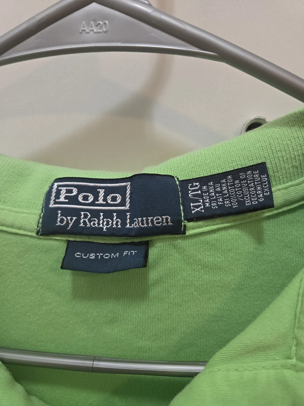 Polo by Ralph Lauren Men’s Lime Green Short Sleeve Polo with Red Pony